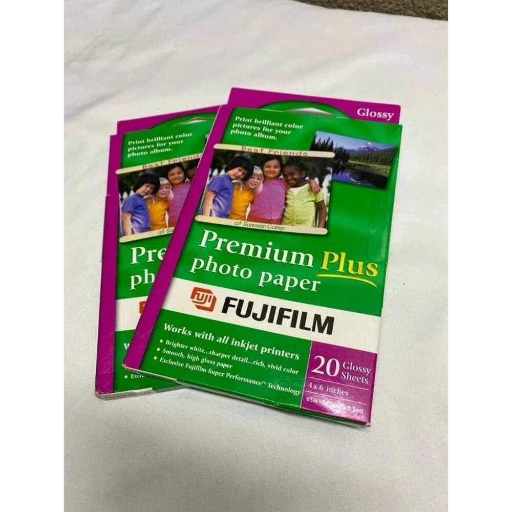 Fuji film premium plus photo paper 2 packs new